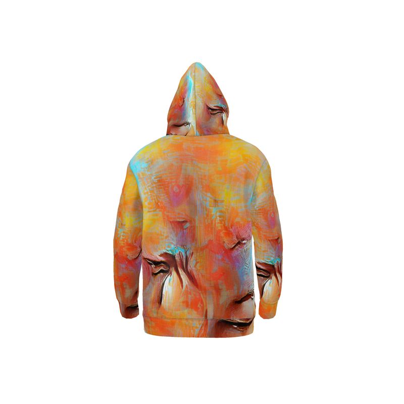 Self-Compassionate - Orange & Blue Unisex Pullover Or Zipper, Relaxed Fit, Cut & Sewn Hoodie