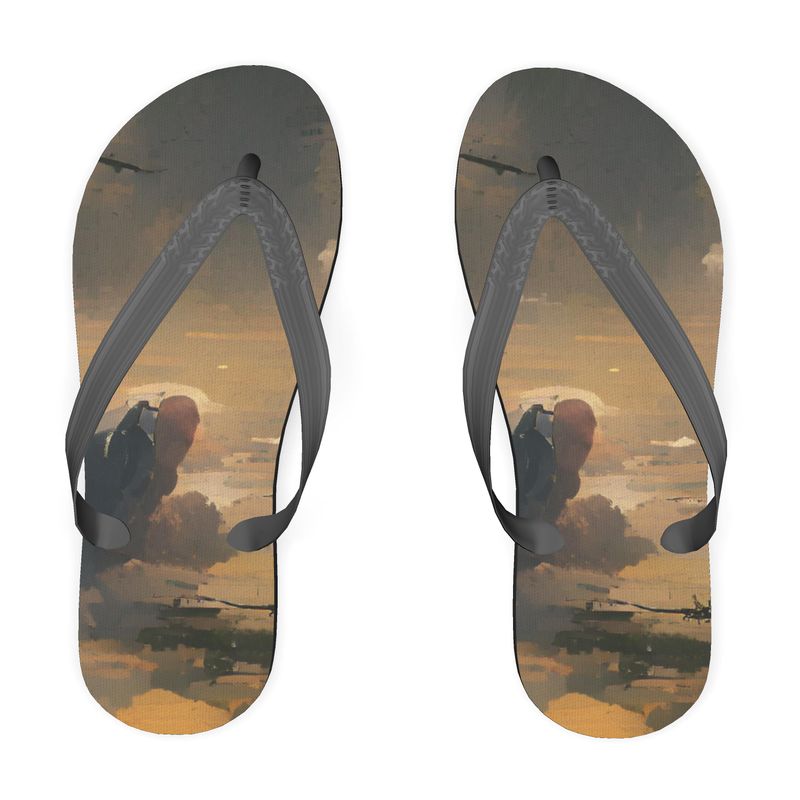 Stuck - Beige Plastic Straps, Covered With Poly-Satin, Sturdy Foam Base Flip Flops