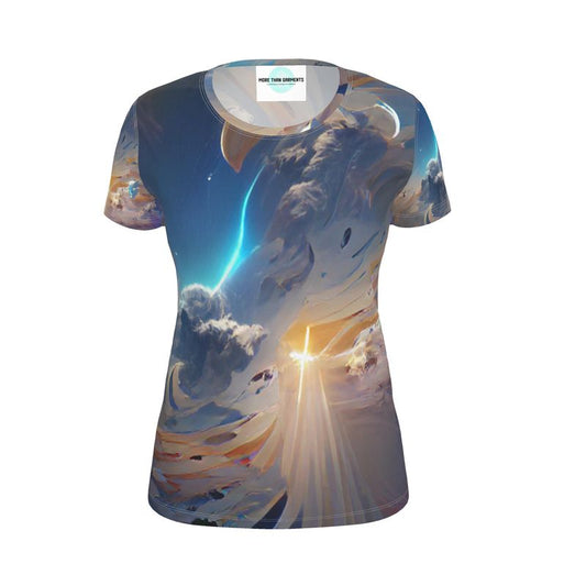 The First Day Of The Heavens - White & Grey Soft, Durable Fabric, Flattering Women's T-Shirt