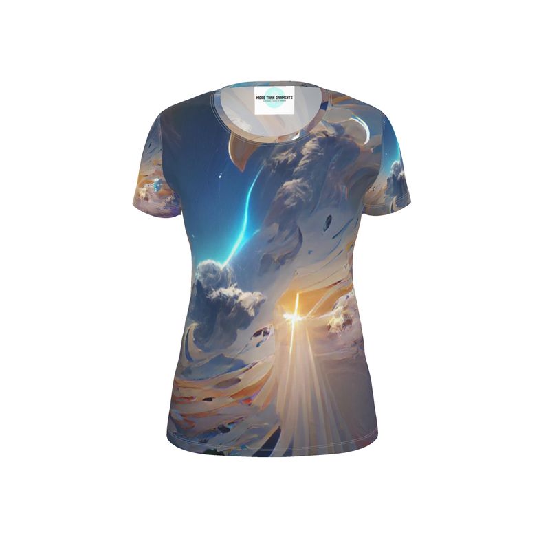 The First Day Of The Heavens - White & Grey Soft, Durable Fabric, Flattering Women's T-Shirt