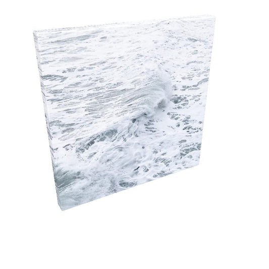 Ocean Sea - White & Grey Square Canvas