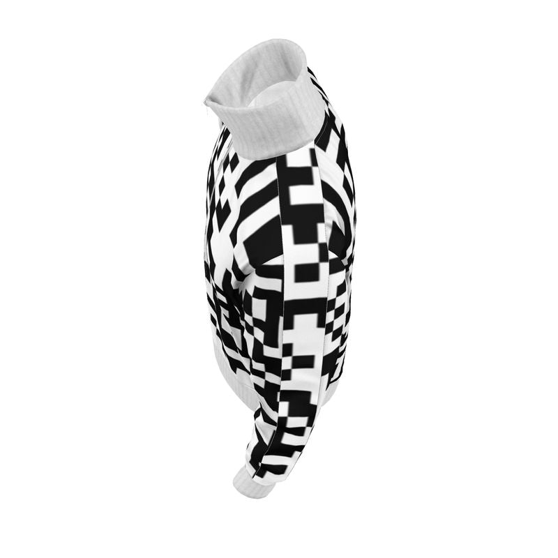 Barcode - Black & White Men's Tracksuit Jacket