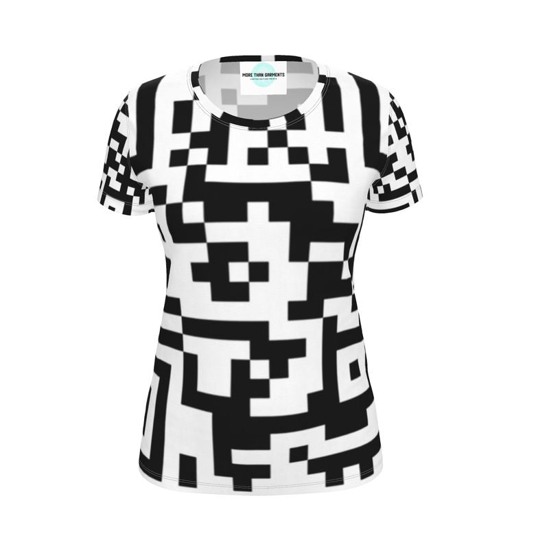 Barcode - Black & White Soft, Durable Fabric, Flattering Women's T-Shirt