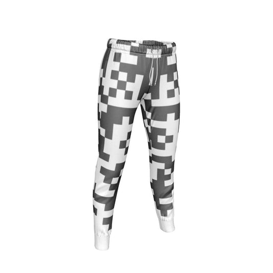 Barcode - Black & White Cuffed Tracksuit Ladies Jogging Bottoms