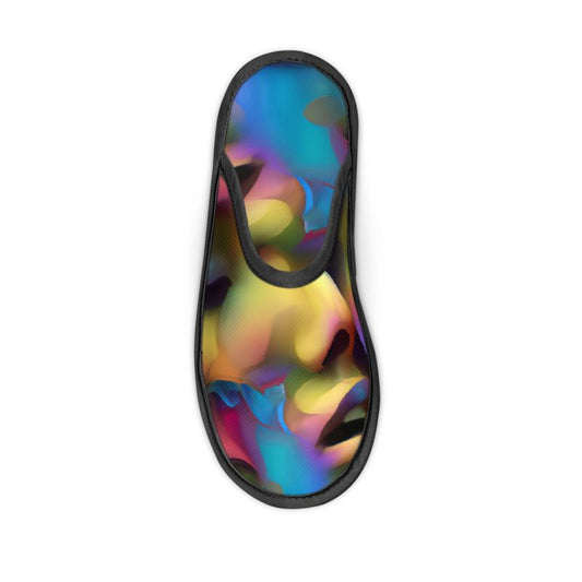 Pleasure Remix 2 - Yellow, Red & Blue Locks In Warmth, Non-slip Leatherette Sole, Water Absorbent Qualities Slippers