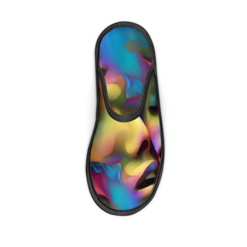 Pleasure Remix 2 - Yellow, Red & Blue Locks In Warmth, Non-slip Leatherette Sole, Water Absorbent Qualities Slippers