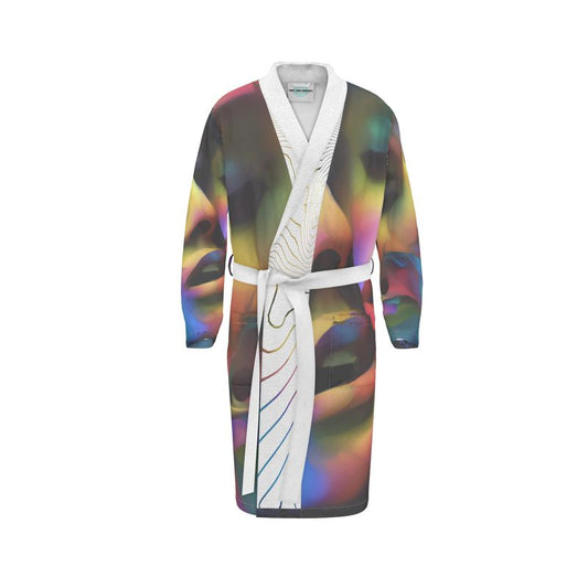 Pleasure Remix 2 - Yellow, Red & Blue Unisex Fire-Rated Fabric Dressing Gown