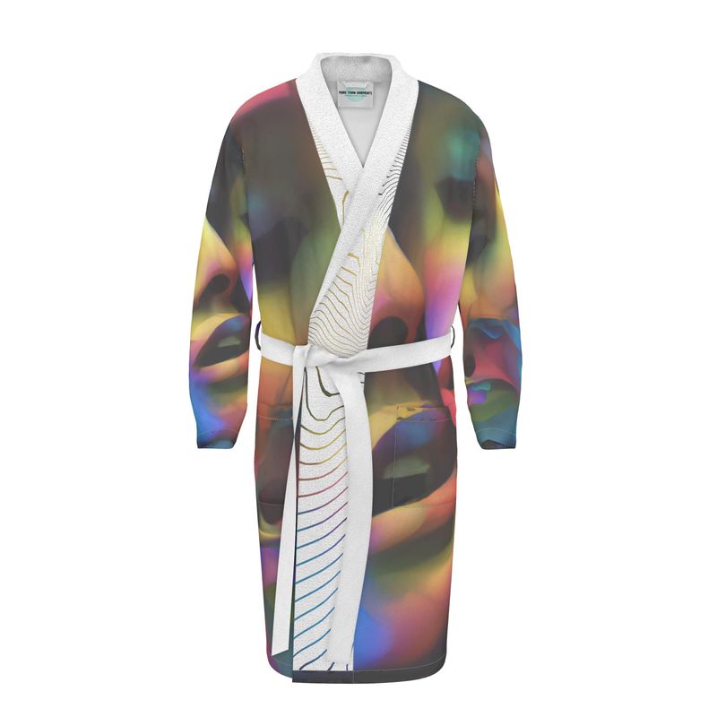 Pleasure Remix 2 - Yellow, Red & Blue Unisex Fire-Rated Fabric Dressing Gown