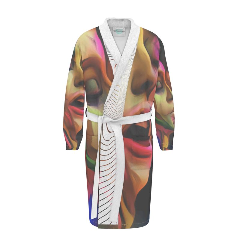 Pleasure Remix 3 - Blue and Orange Unisex Fire-Rated Fabric Dressing Gown