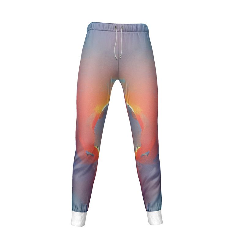 Optimistic - Blue and Orange Cuffed Tracksuit Ladies Jogging Bottoms