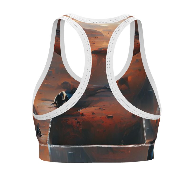 Lonely - Dark Grey & Brown Binding And Elastic, Light Support For Low-Impact Exercise, Flex Sport Lycra Fabric Sports Bra