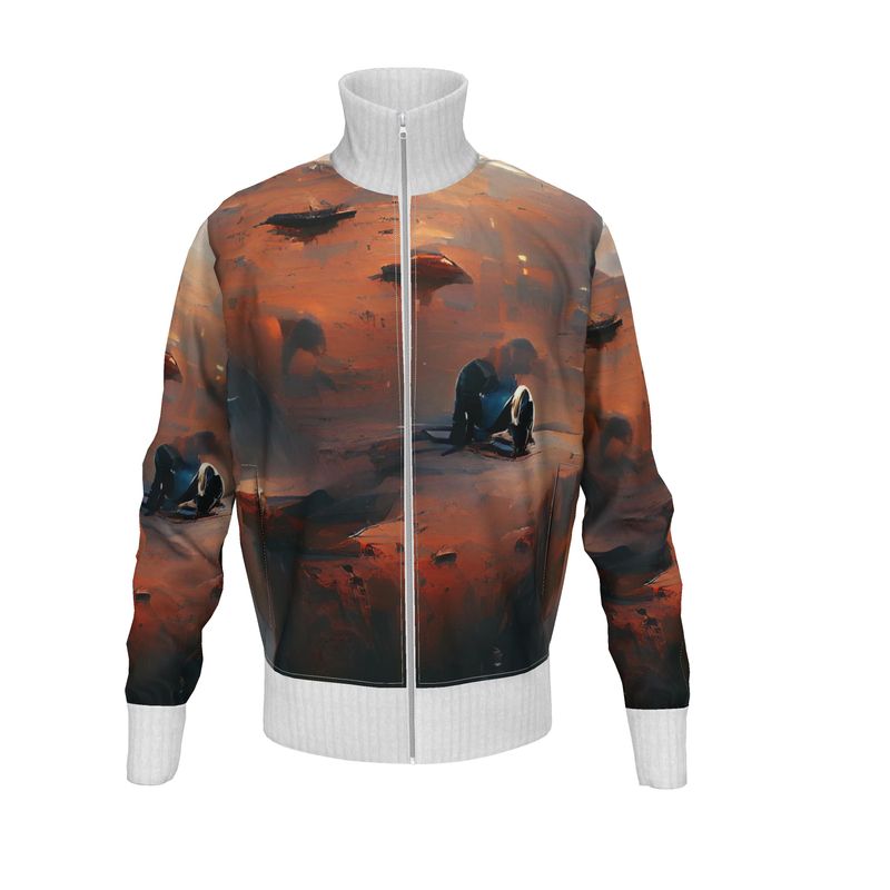 Lonely - Beige & Orange Men's Tracksuit Jacket