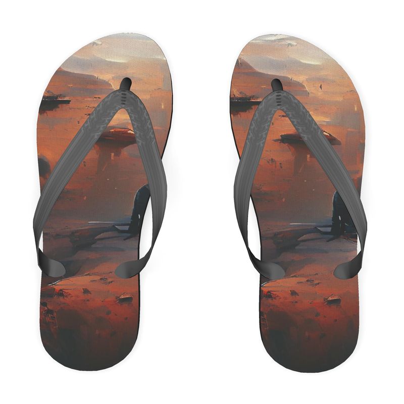 Lonely - Beige & Orange Plastic Straps, Covered With Poly-Satin, Sturdy Foam Base Flip Flops