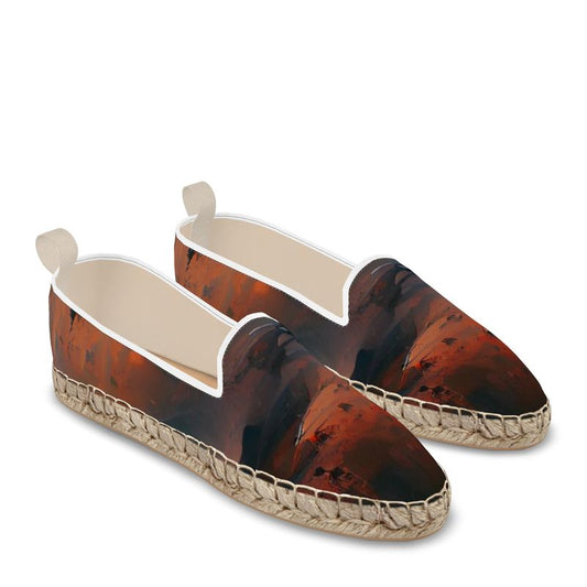 Lonely - Beige & Orange  Fabric Or Jute Innersole, Flat Shoe, Rubberised Hard Wearing Sole, Loafer Espadrilles