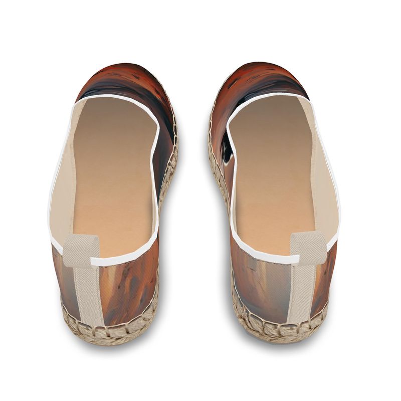 Lonely - Beige & Orange  Fabric Or Jute Innersole, Flat Shoe, Rubberised Hard Wearing Sole, Loafer Espadrilles