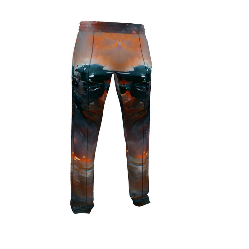 Fury - Red, Orange & Dark Blue Men's Tracksuit Trousers