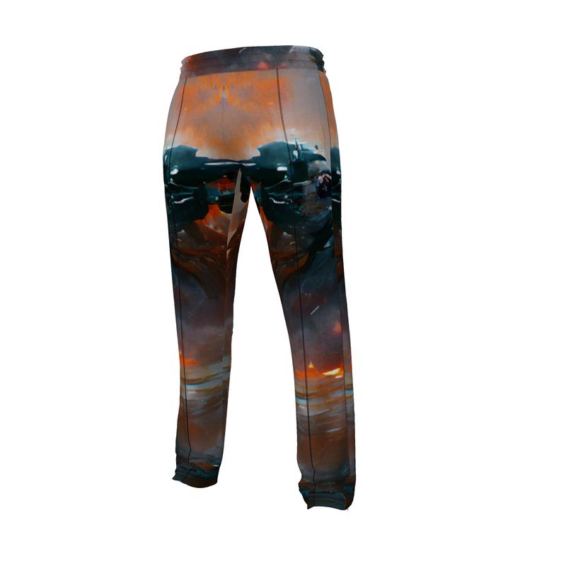 Fury - Red, Orange & Dark Blue Men's Tracksuit Trousers