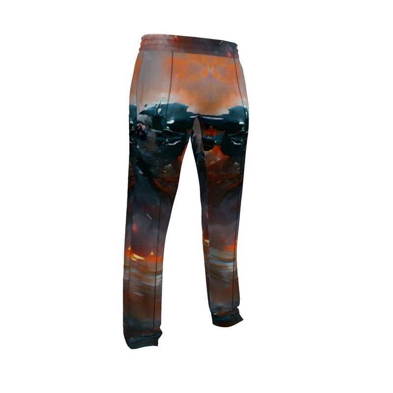 Fury - Red, Orange & Dark Blue Men's Tracksuit Trousers