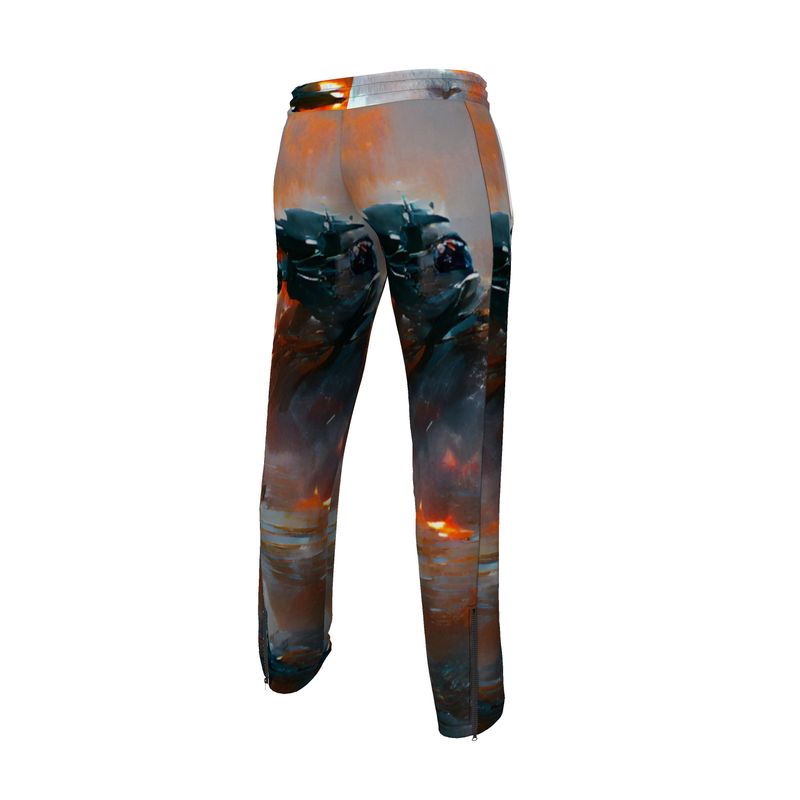 Fury - Red, Orange & Dark Blue Men's Tracksuit Trousers