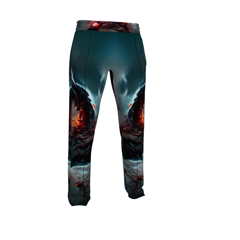 Wrath - Dark Blue, Orange & Red Men's Tracksuit Trousers