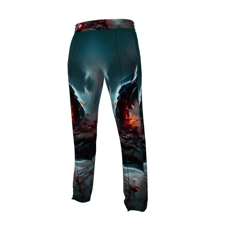 Wrath - Dark Blue, Orange & Red Men's Tracksuit Trousers