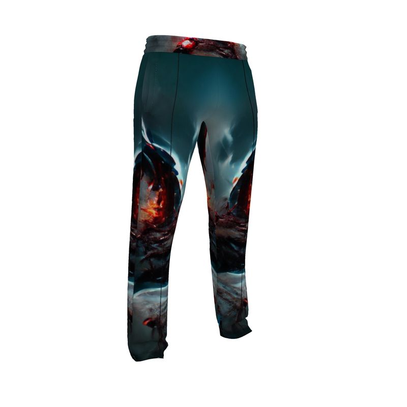 Wrath - Dark Blue, Orange & Red Men's Tracksuit Trousers