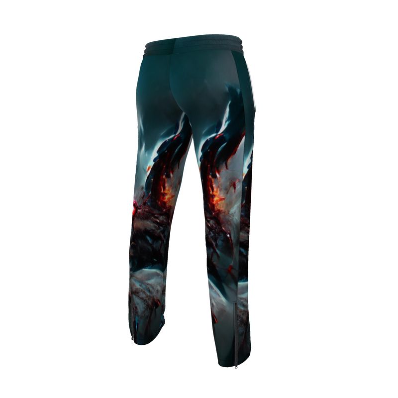 Wrath - Dark Blue, Orange & Red Men's Tracksuit Trousers