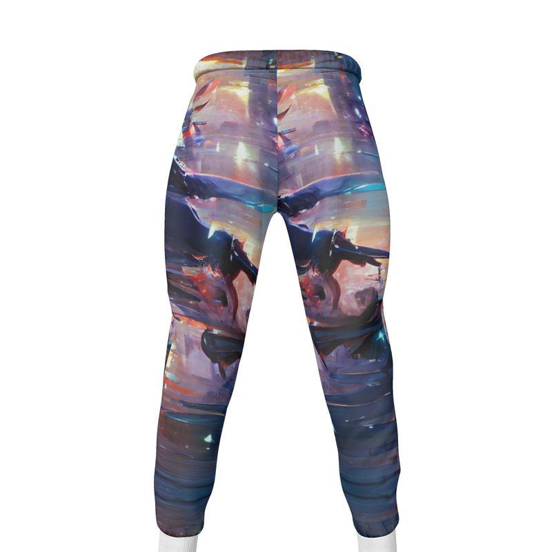 Pensiveness - Multi Coloured Lined Side Pockets, Slim Fit Leg With Elastic Waist, Stylish Men's Jogging Bottoms