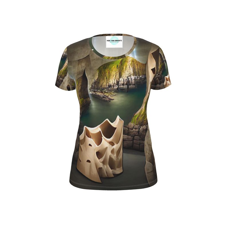 Monumental Cavern - Brown Soft, Durable Fabric, Flattering Women's T-Shirt