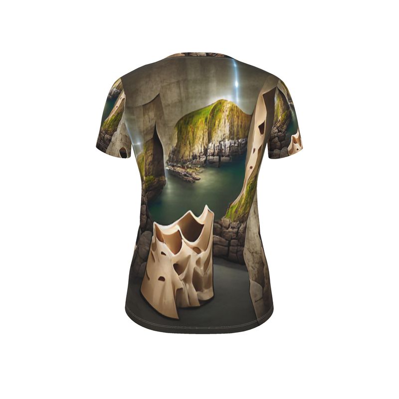 Monumental Cavern - Brown Soft, Durable Fabric, Flattering Women's T-Shirt