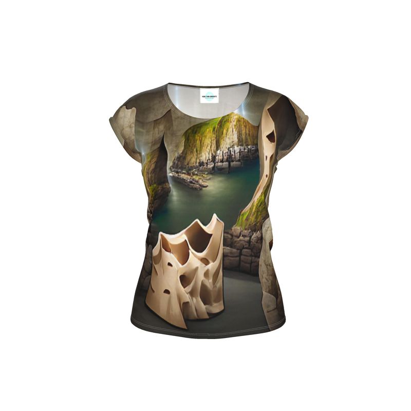 Monumental Cavern - Brown Ideal For Special Occasions, Comfortable Stretchy Fabric, Relaxed Fit, Ladies Loose Fit T-Shirt