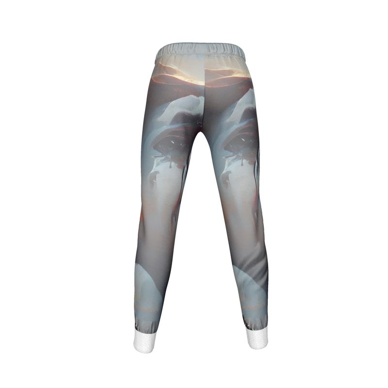 Sorrow - Light Blue, Red and Grey Cuffed Tracksuit Ladies Jogging Bottoms