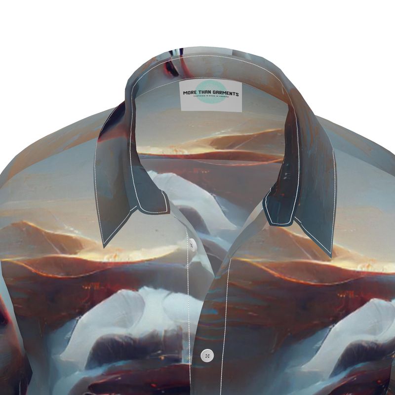 Sorrow - Light Blue, Red and Grey Short Sleeve Button Up, Mother Of Pearl Buttons, Breathable Fabric, Men's Short Sleeve Shirt