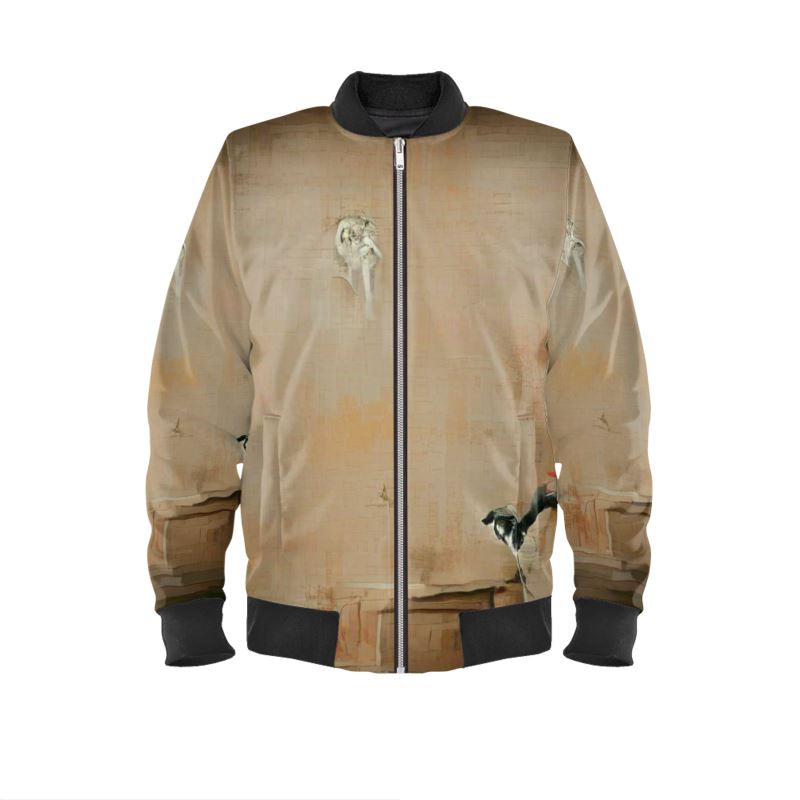 Panicked - Beige Men's Bomber Jacket