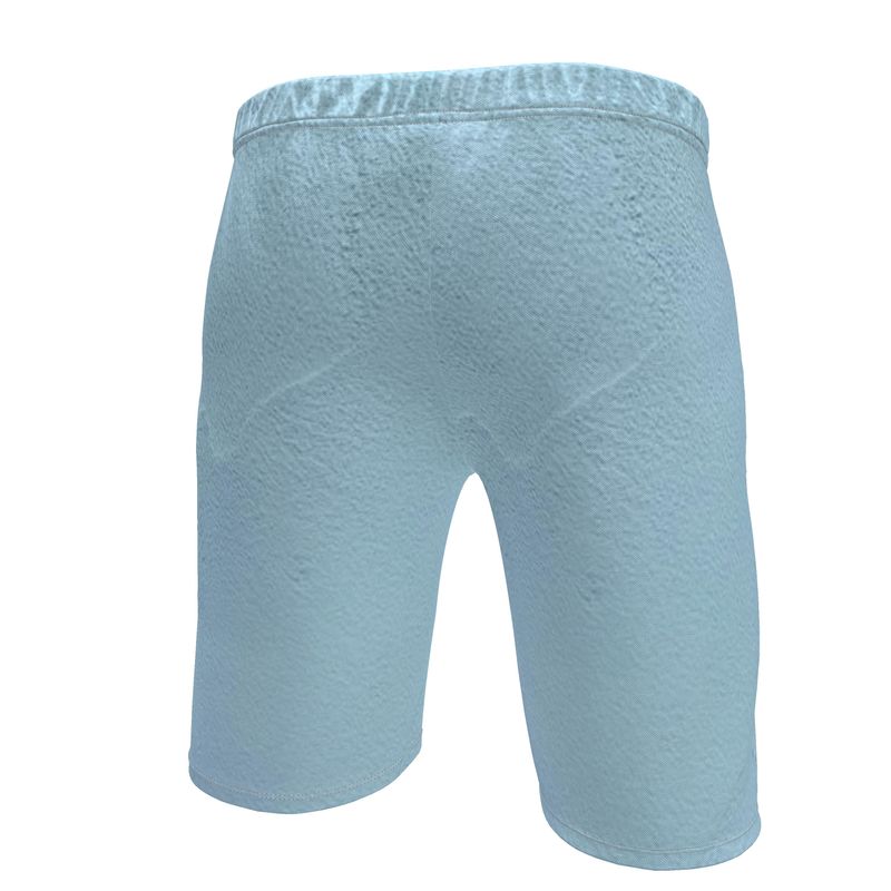 Blue Concrete Wall - Light Blue Front Patch Pocket With Zip On Right, Elasticated Waistband & Drawstring, Rox Sports Or Ponte Jersey, Men's Sweat Shorts