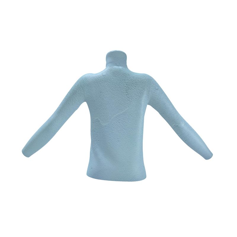 Blue Concrete Wall - Light Blue Long Sleeves, Men's Slim Fit Roll Neck