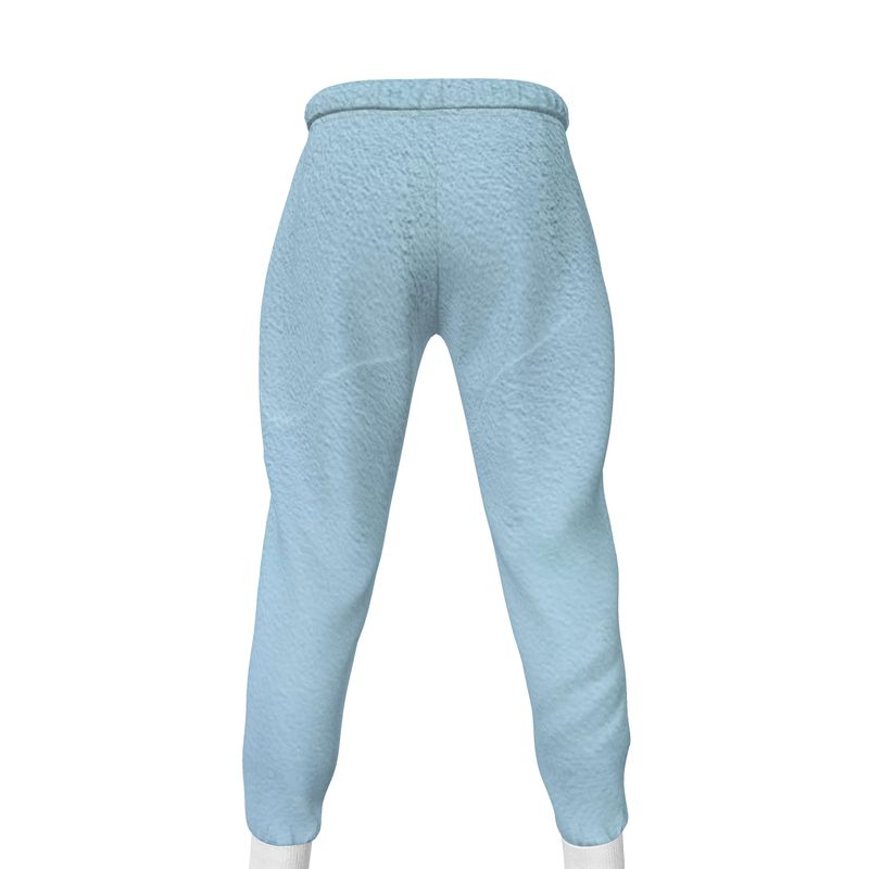 Blue Concrete Wall - Light Blue Lined Side Pockets, Slim Fit Leg With Elastic Waist, Stylish Men's Jogging Bottoms