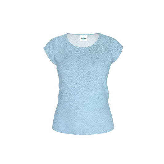 Blue Concrete Wall - Light Blue Ideal For Special Occasions, Comfortable Stretchy Fabric, Relaxed Fit, Ladies Loose Fit T-Shirt