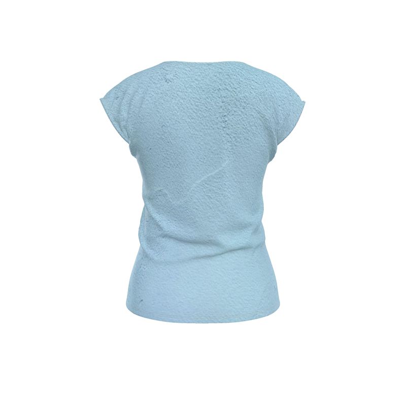 Blue Concrete Wall - Light Blue Ideal For Special Occasions, Comfortable Stretchy Fabric, Relaxed Fit, Ladies Loose Fit T-Shirt