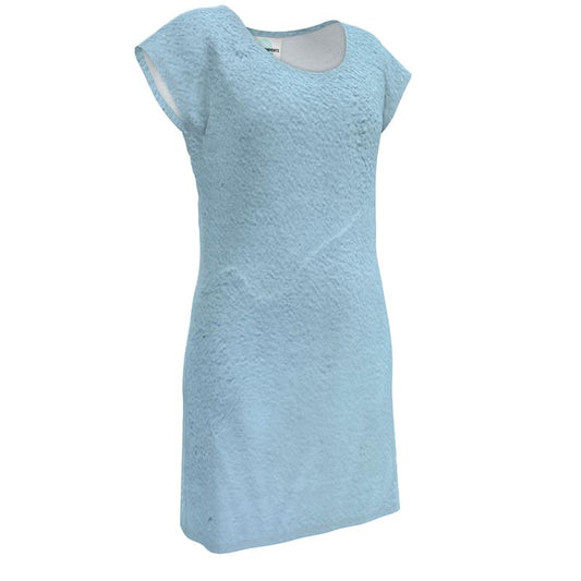 Blue Concrete Wall - Light Blue Easily Transform From Casual To Smart, Full Print Ladies Tunic T-Shirt