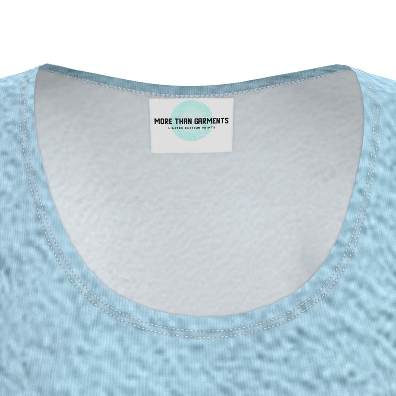 Blue Concrete Wall - Light Blue Easily Transform From Casual To Smart, Full Print Ladies Tunic T-Shirt