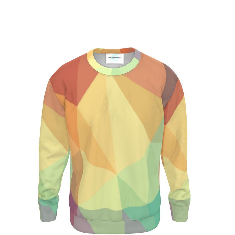 Stained Glass Window - Multi Coloured Unisex Design, Ribbed Neck, Cuffs And Hem, Relaxed Fit Sweatshirt