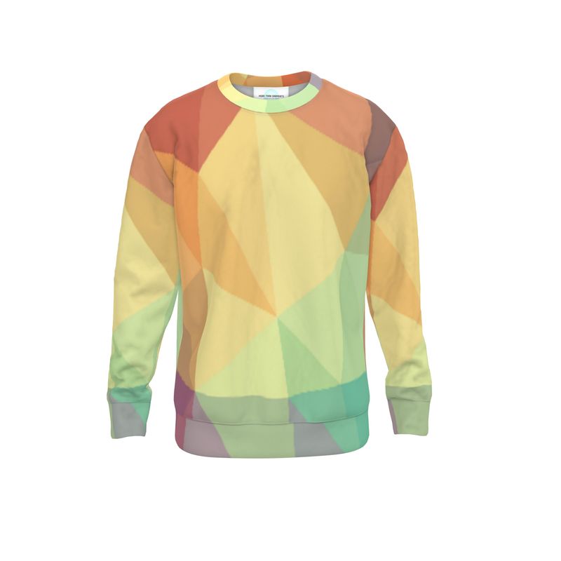 Stained Glass Window - Multi Coloured Unisex Design, Ribbed Neck, Cuffs And Hem, Relaxed Fit Sweatshirt