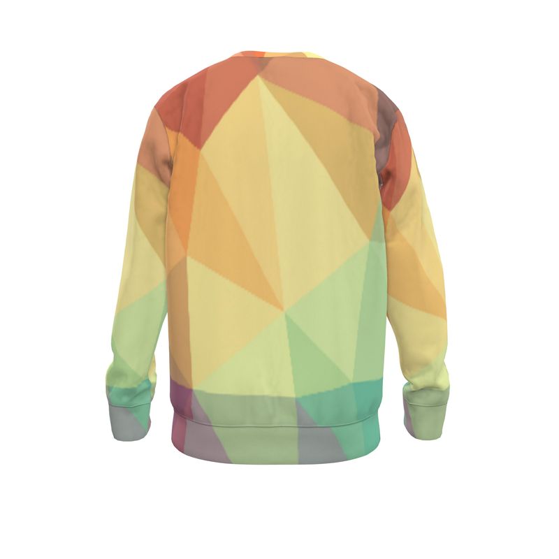 Stained Glass Window - Multi Coloured Unisex Design, Ribbed Neck, Cuffs And Hem, Relaxed Fit Sweatshirt