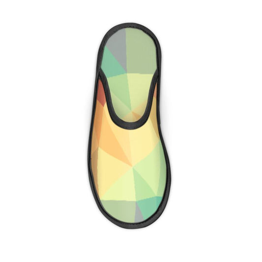 Stained Glass Window - Multi Coloured Locks In Warmth, Non-slip Leatherette Sole, Water Absorbent Qualities Slippers