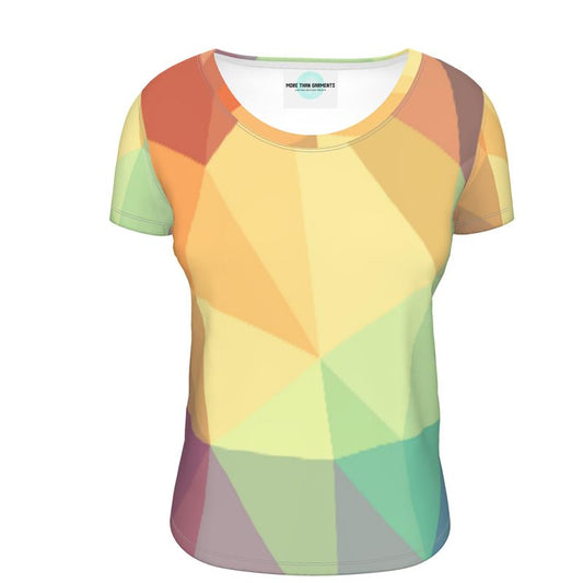 Stained Glass Window - Multi Coloured Soft And Durable Fabric, Flattering, Relaxed Shape, Ladies Scoop Neck T-Shirt
