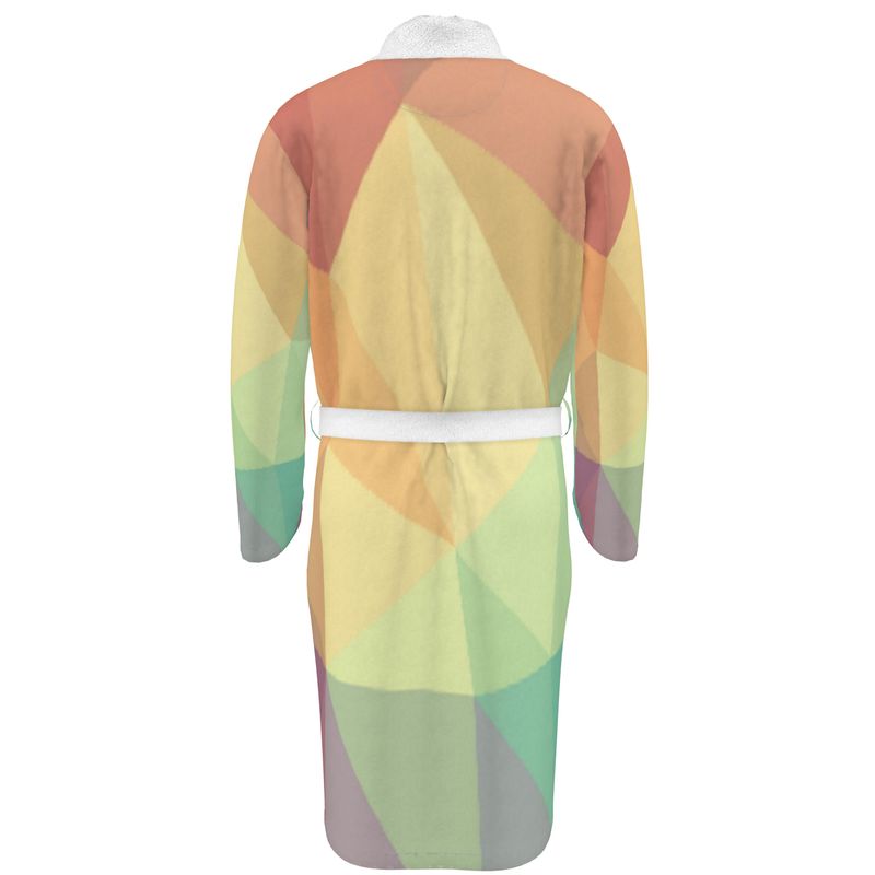 Stained Glass Window - Multi Coloured Unisex Fire-Rated Fabric Dressing Gown