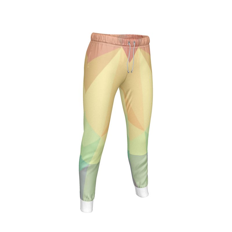 Stained Glass Window - Multi Coloured Cuffed Tracksuit Ladies Jogging Bottoms