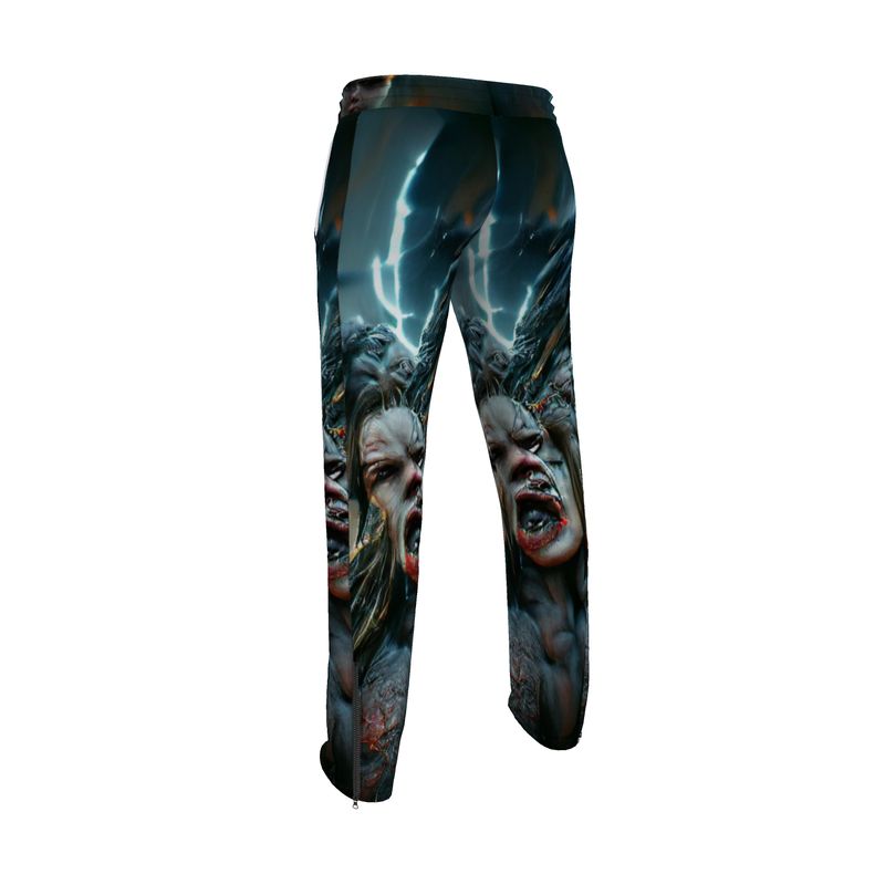 Wrath 10 - Dark Blue, Grey & Red Men's Tracksuit Trousers