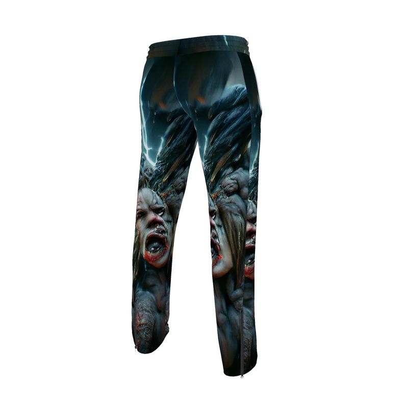 Wrath 10 - Dark Blue, Grey & Red Men's Tracksuit Trousers